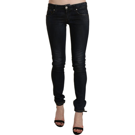 Acht Chic Low Waist Skinny Black Jeans Jeans & Pants Acht Black