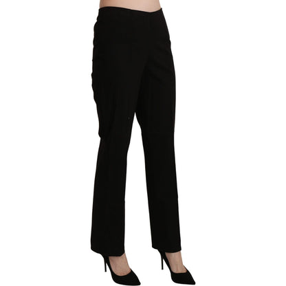 BENCIVENGA Black High Waist Straight Dress Trouser Pant Jeans & Pants