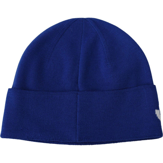 Givenchy Chic Unisex Cobalt Wool Beanie with Logo Detail Beanie Hat Givenchy Midnight Blue