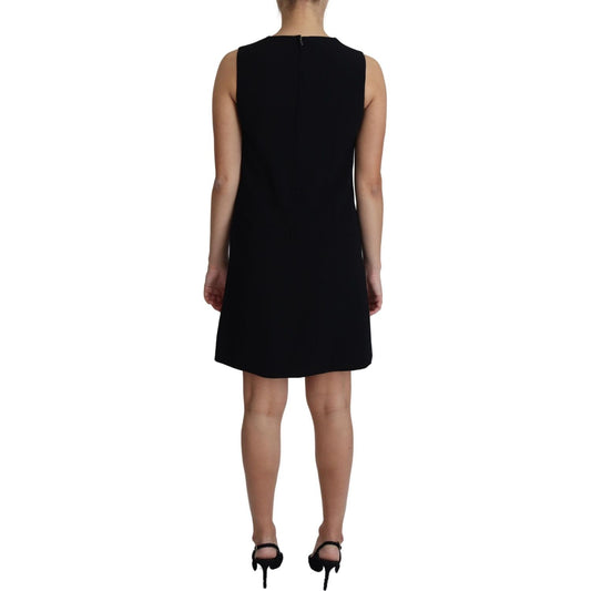 Dolce & Gabbana Elegant Sleeveless Black A-Line Mini Dress Dolce & Gabbana Black