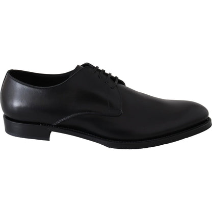 Dolce & Gabbana Black Leather SARTORIA Hand Made Shoes Dress Shoes