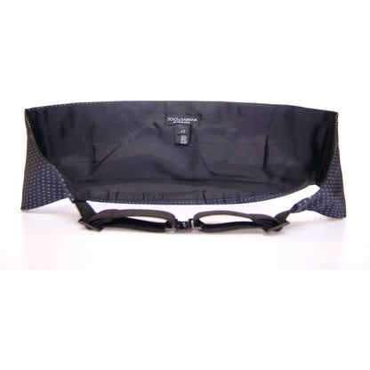 Dolce & Gabbana Blue Waist Smoking Tuxedo Cummerbund Belt