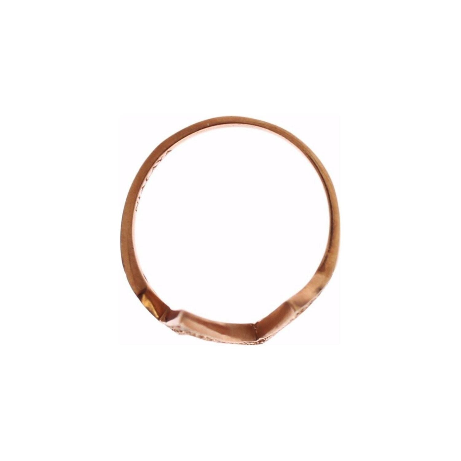 خاتم نيالايا الأنيق المصنوع من الفضة والمرصّع بالكريستال الوردي