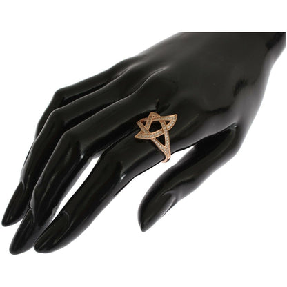 Nialaya Womens Clear CZ Gold 925 Silver Ring Ring