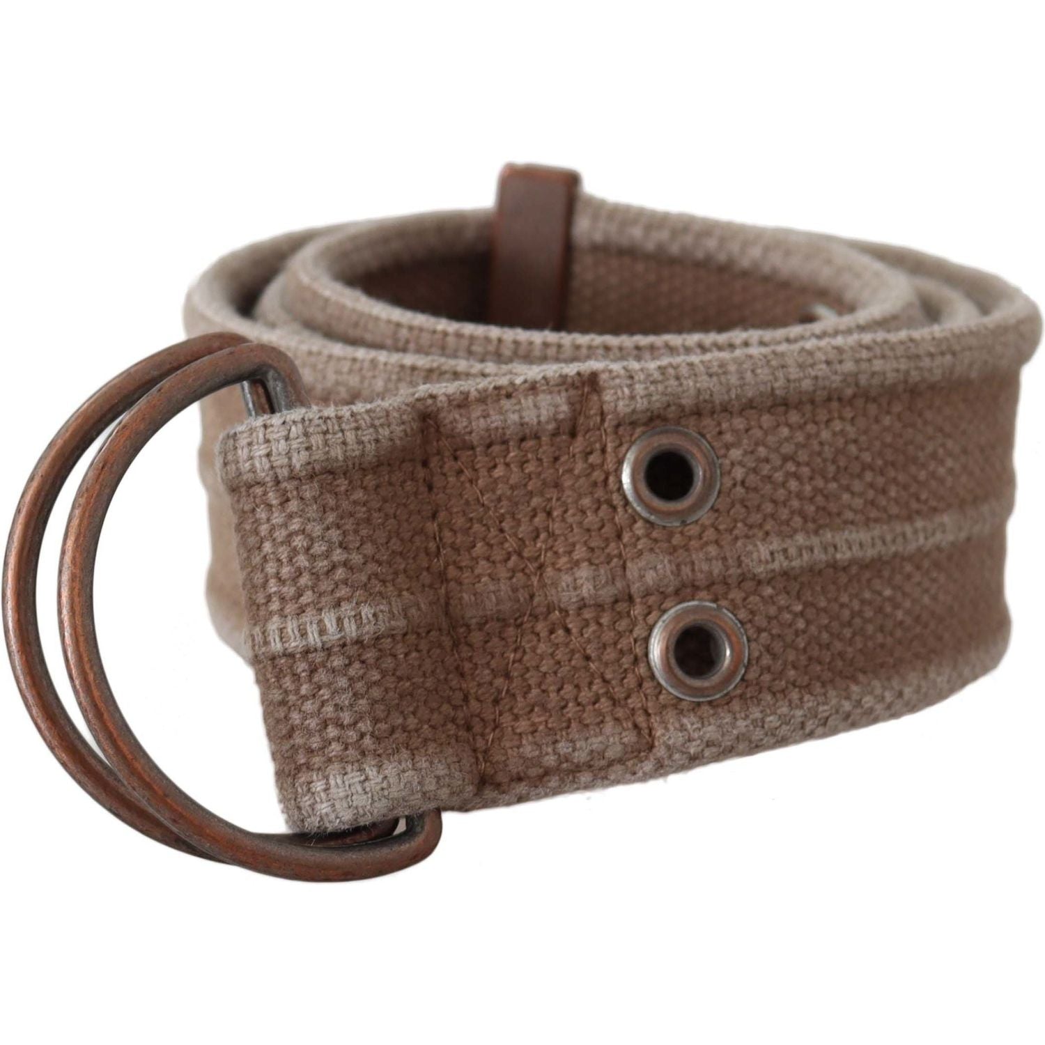 حزام دولتشي آند غابانا الأنيق المصنوع من الجلد باللون البيج قابل للتعديل