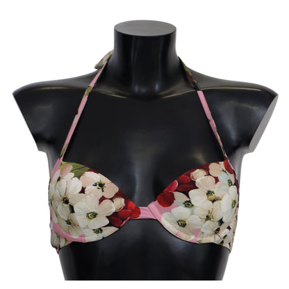 Dolce & Gabbana Multicolor Floral Swimsuit Beachwear Bikini Tops