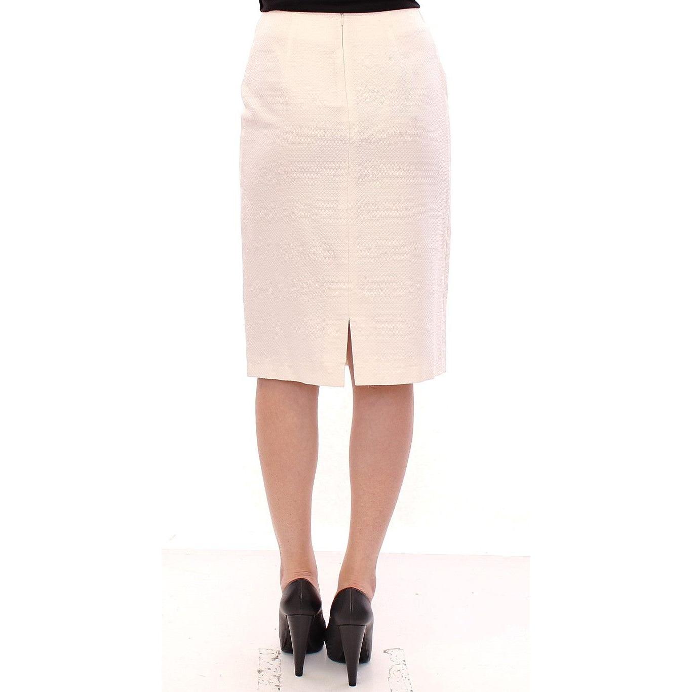 Andrea Incontri White Cotton Floral Embroidery Skirt GSS10716-1