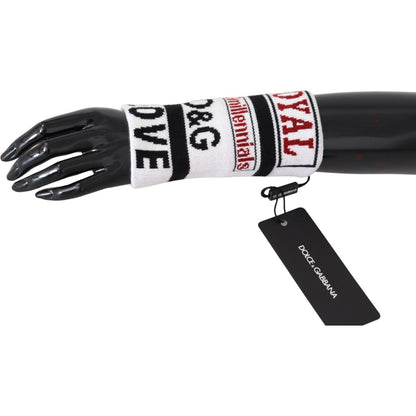 Dolce & Gabbana Multicolor Wool Knit D&G Love Wristband Wrap