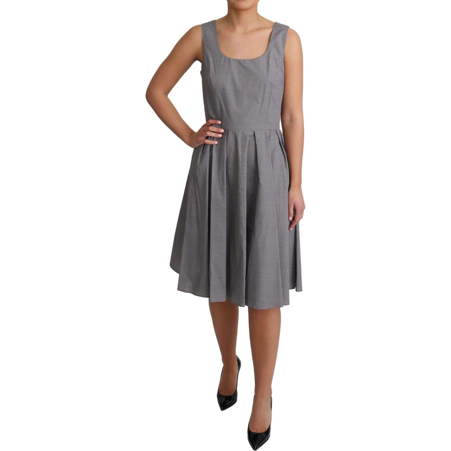 فستان دولتشي آند غابانا بدون أكمام بتصميم هندسي على شكل حرف A