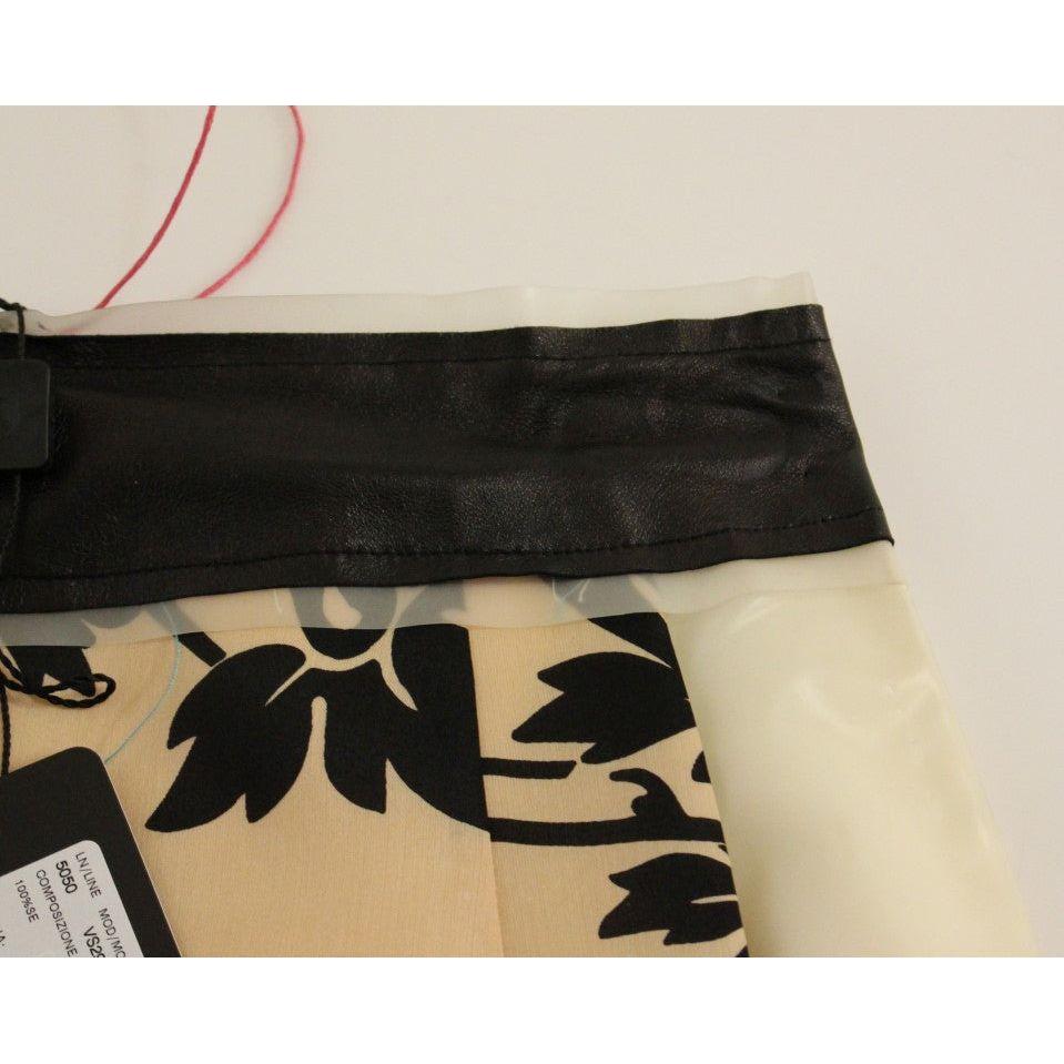 تنورة كاتيرينا جاتا الصغيرة الأنيقة باللون البيج - مزيج من الحرير والنايلون