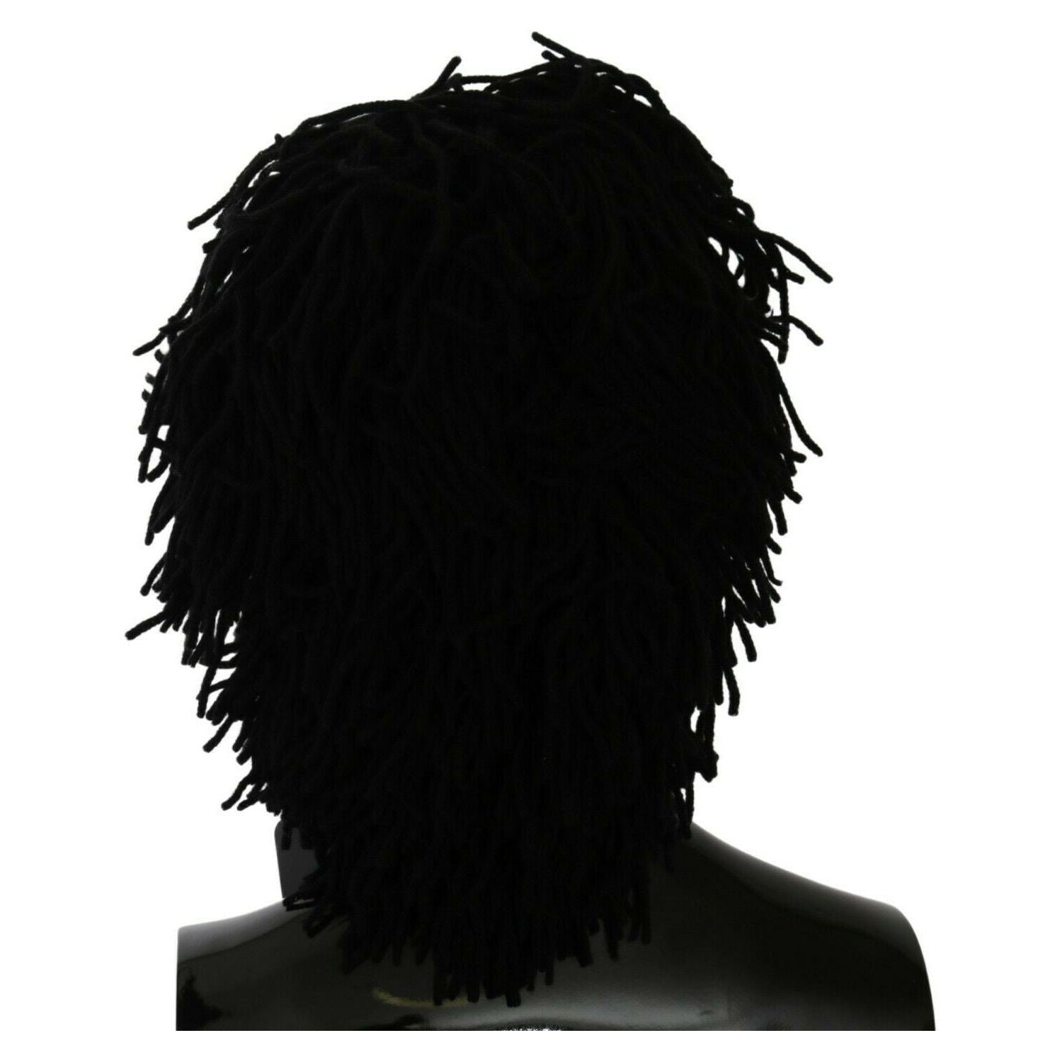 قبعة كشمير محبوكة باللونين الأبيض والأسود من دولتشي آند غابانا