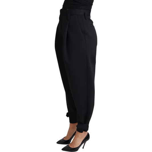 Dolce & Gabbana Elegant High-Waist Cropped Trousers Dolce & Gabbana Black