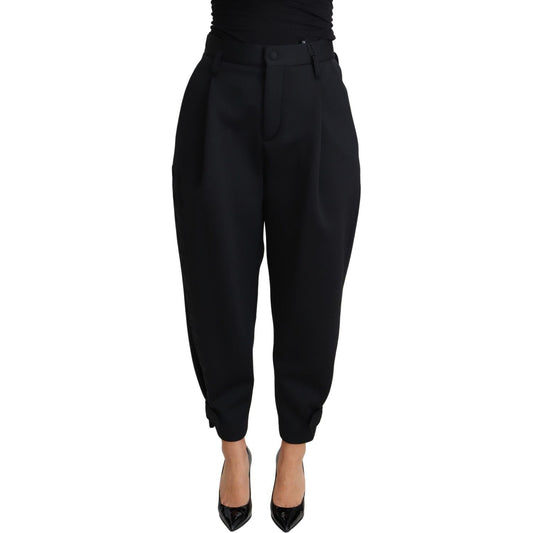Dolce & Gabbana Elegant High-Waist Cropped Trousers Dolce & Gabbana Black