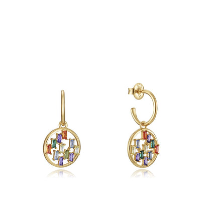 VICEROY JEWELS Mod. 15114E100-39 lady earrings, silver 925°, quartz movement, colorful gemstones in official box.