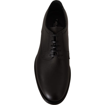 Dolce & Gabbana Black Leather Lace Up Mens Formal Derby Shoes