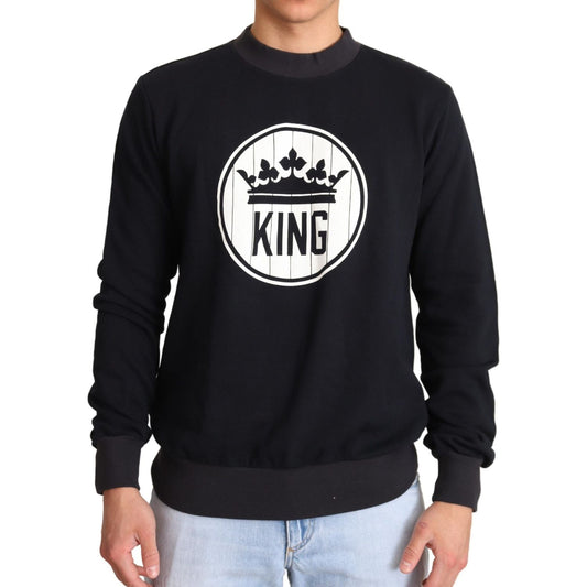 Dolce & Gabbana Regal Crown Motive Crewneck Sweater Dolce & Gabbana Gray