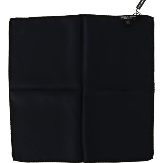 Dolce & Gabbana Elegant Silk Black Pocket Square Handkerchief Dolce & Gabbana Black