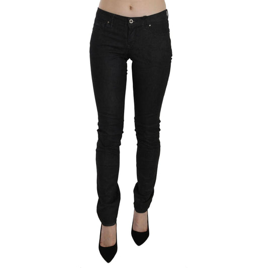 Costume National Chic Low Waist Slim Fit Skinny Denim Costume National Black