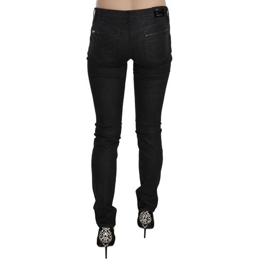 Costume National Chic Low Waist Slim Fit Skinny Denim Costume National Black