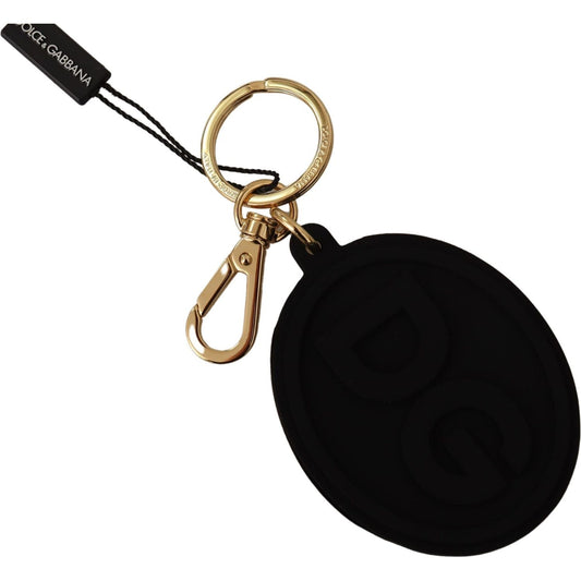 Dolce & Gabbana Elegant Black and Gold Keychain Accessory Dolce & Gabbana Tan