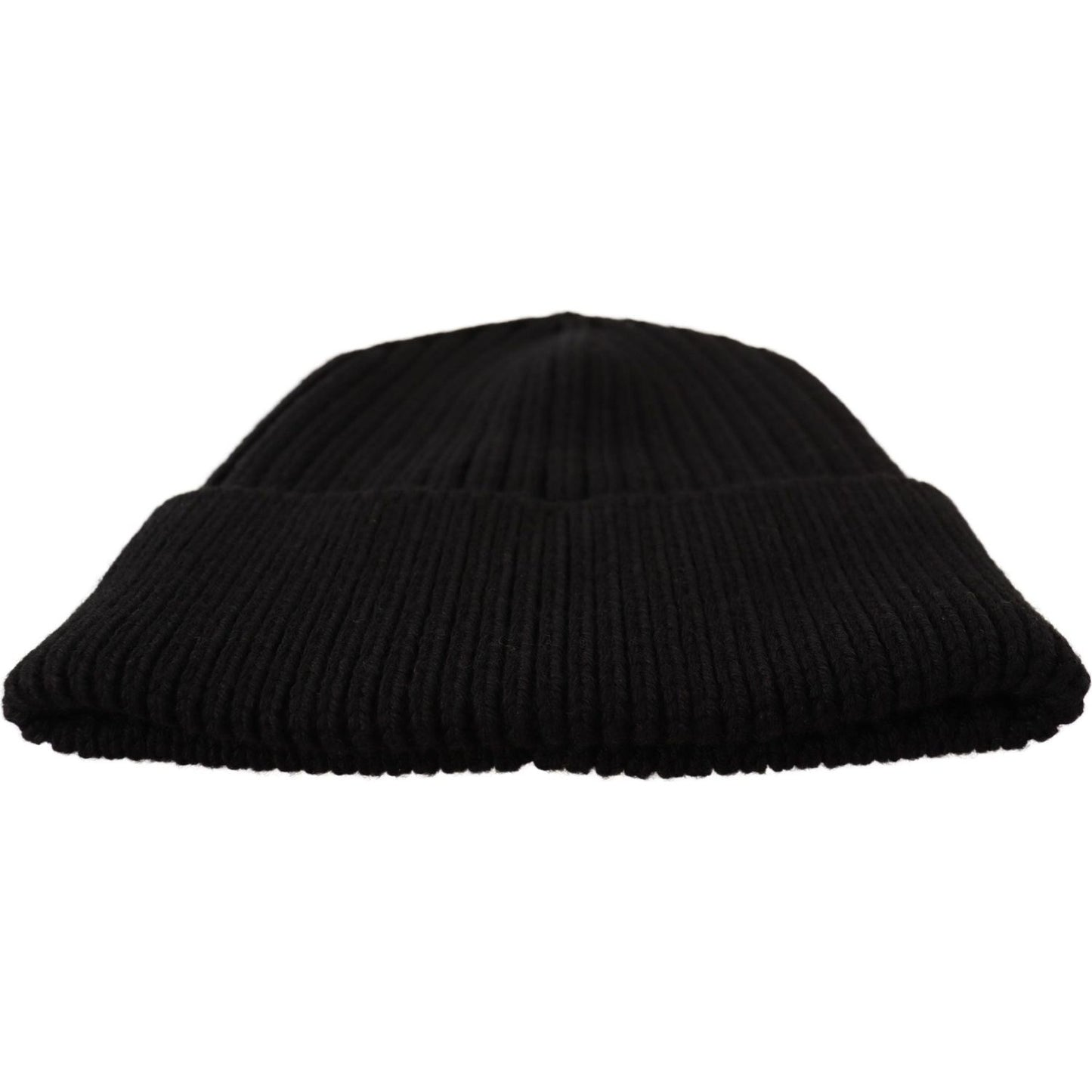 Dolce & Gabbana Black Wool Knit Women Winter Hat Beanie Hat