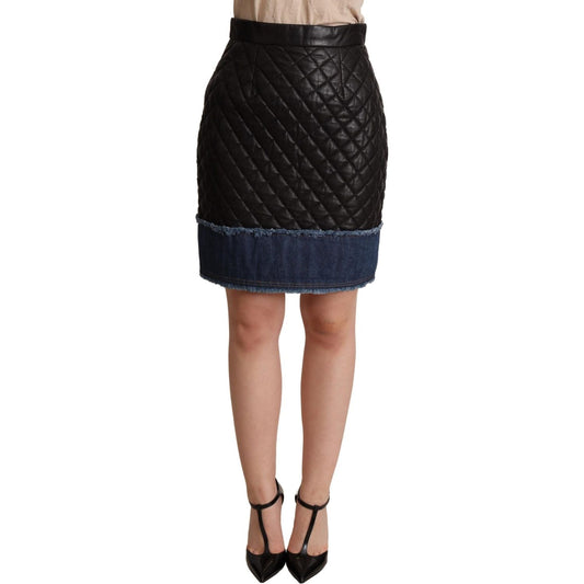 Dolce & Gabbana Sleek High-Waist Leather Mini Skirt WOMAN SKIRTS Dolce & Gabbana Rosy Brown