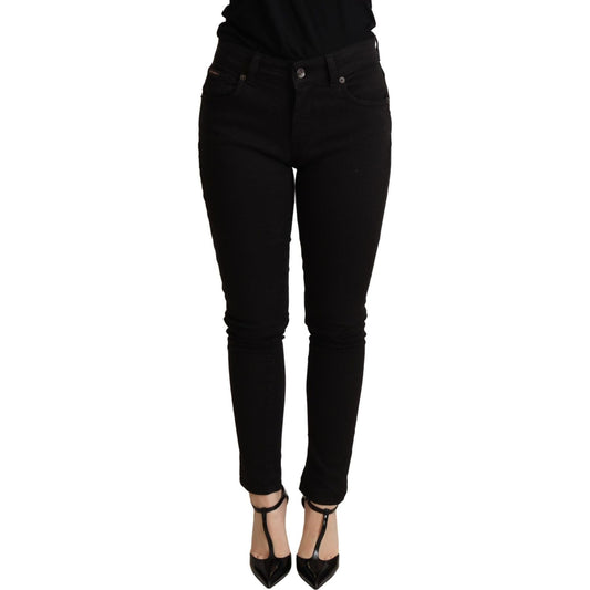 Dolce & Gabbana Elegant Slim Black Skinny Jeans Dolce & Gabbana Black