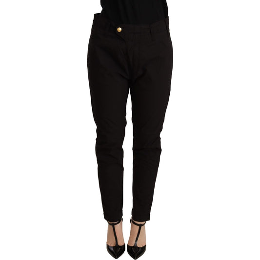 CYCLE Elegant Black Baggy Cotton Pants WOMAN TROUSERS CYCLE Black