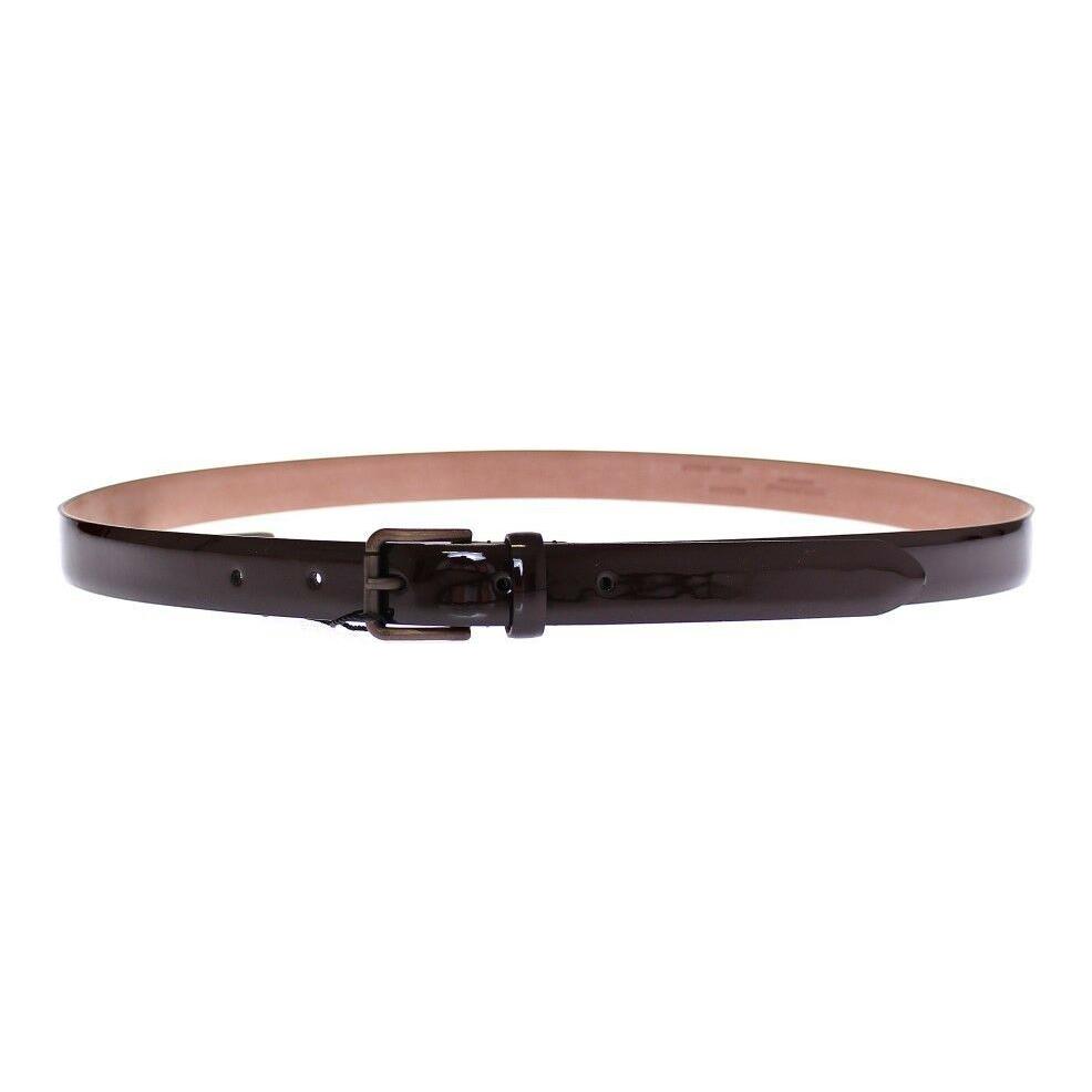 Dolce & Gabbana Brown Leather Logo Belt Cintura Belt