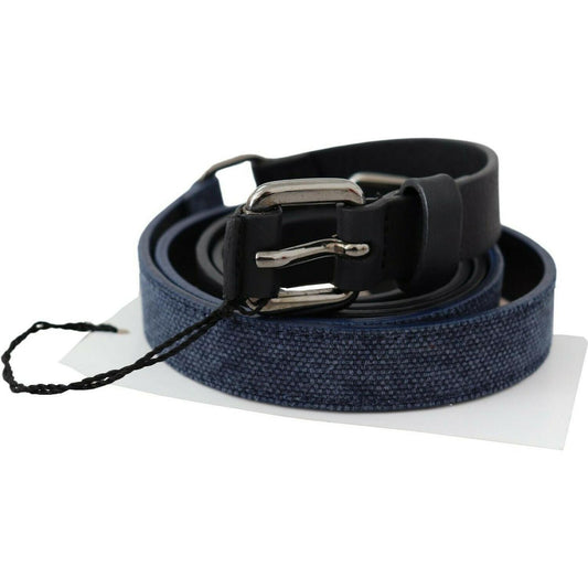 Costume National Elegant Black Leather Adjustable Belt WOMAN BELTS Costume National Dark Slate Gray