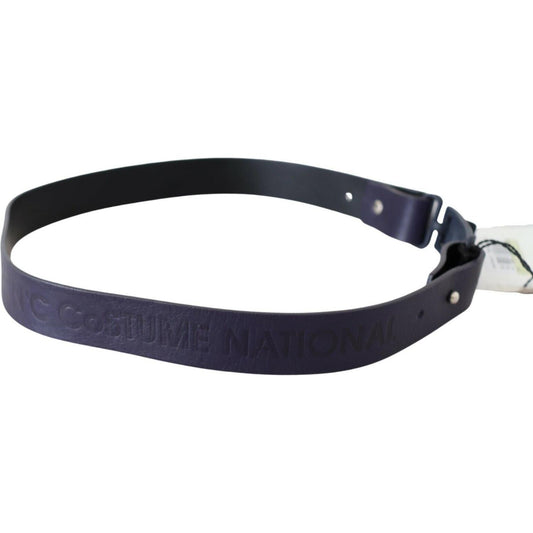 Costume National Chic Black Leather Fashion Belt WOMAN BELTS Costume National Dark Slate Gray