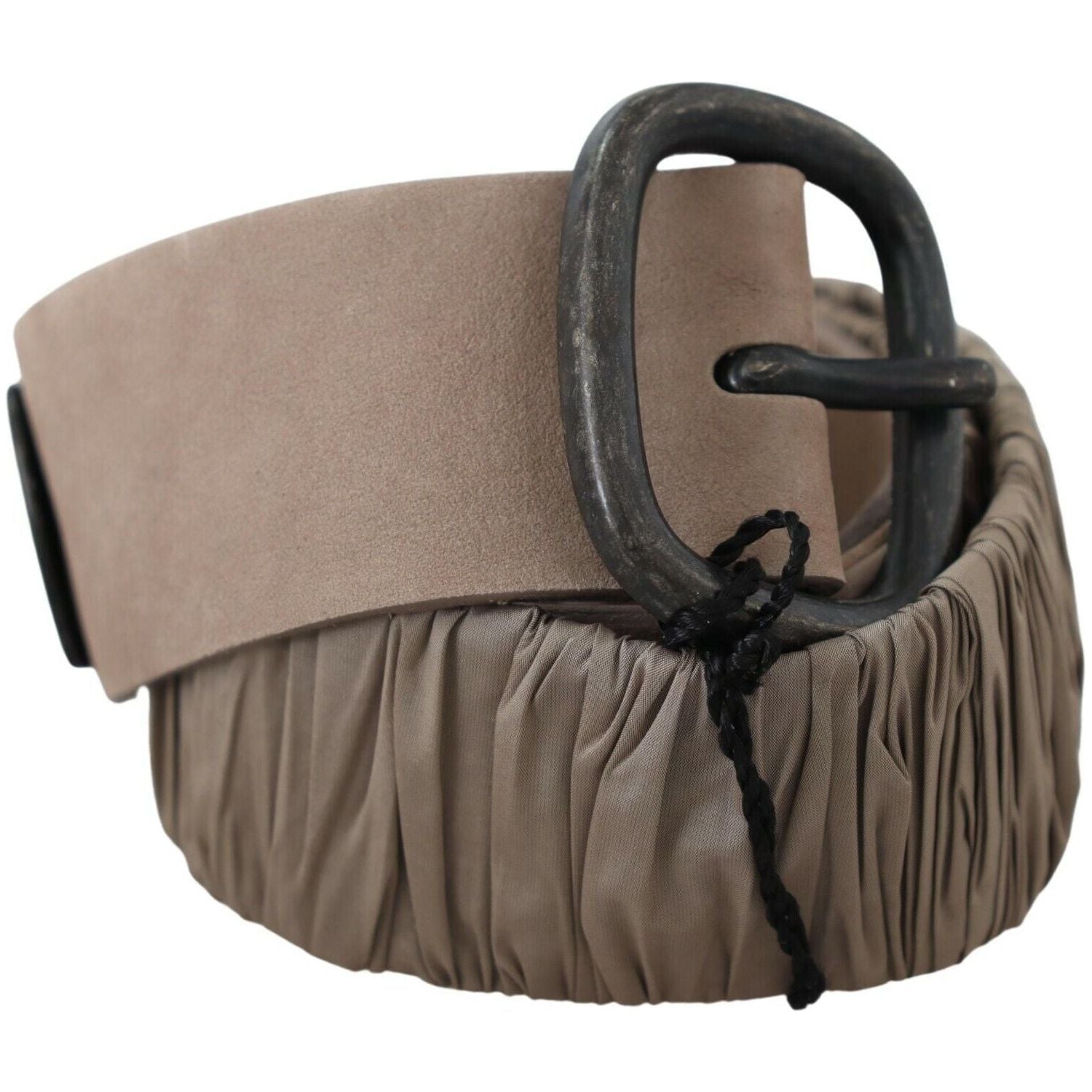 GF Ferre Brown Solid Leather Waist Metal Buckle Belt