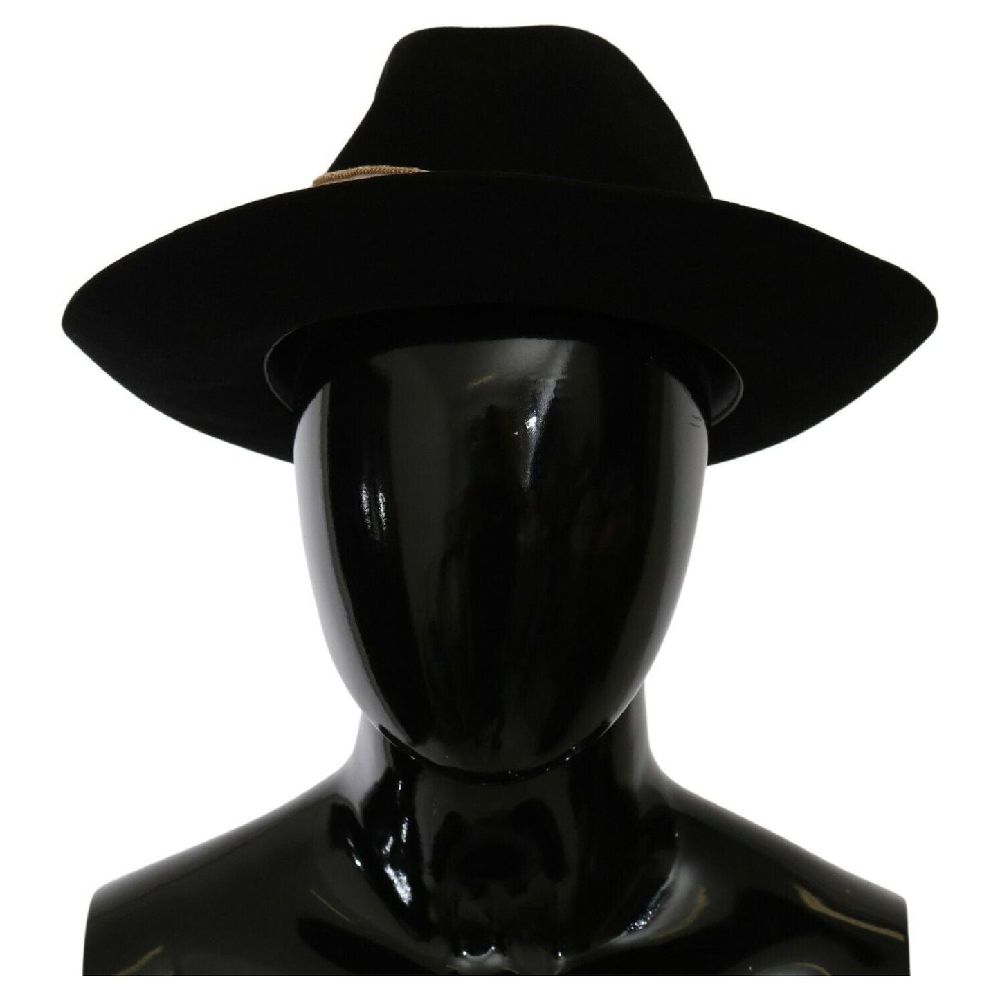 Dolce & Gabbana Black Lapin Amor Gignit Wide Brim Panama Hat WOMAN HATS