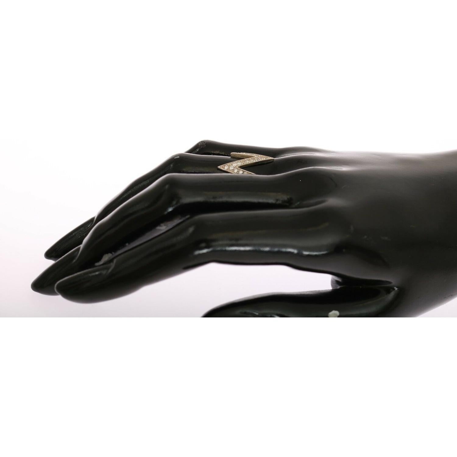 Nialaya Silver Authentic Womens Clear Ring