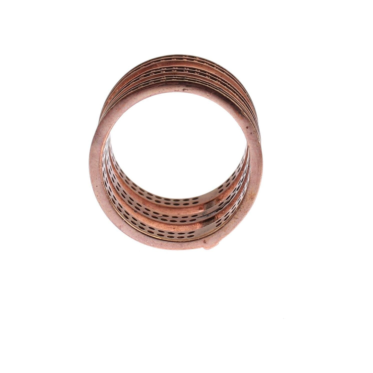 خاتم نيالايا المبهر المطلي بالذهب الوردي مرصع بأحجار الزركونيا المكعبة