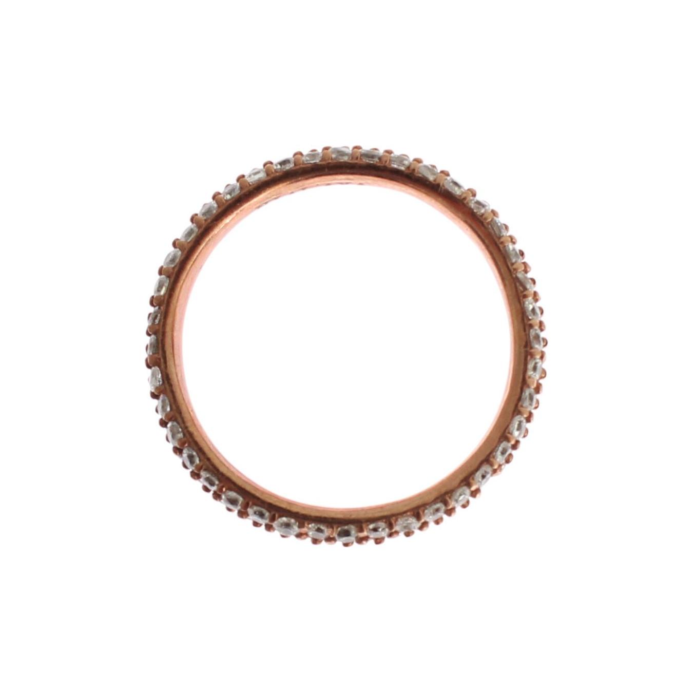 خاتم نيالايا الأنيق المصنوع من الفضة والمرصّع بالكريستال الوردي