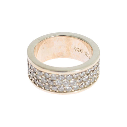 Nialaya Silver Womens CZ 925 Sterling Ring Ring