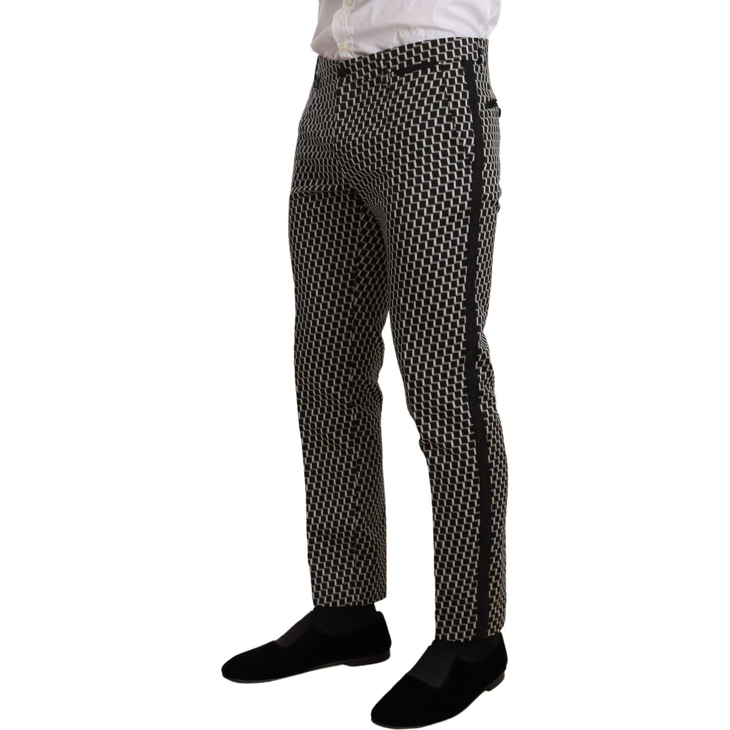 Dolce & Gabbana Black White Check 3 Piece Set MARTINI Suit