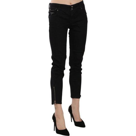 John Galliano Chic Black Mid Waist Slim Cropped Jeans Jeans & Pants John Galliano Tan