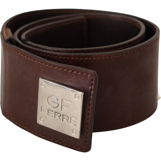 Costume National Elegant Black Leather Fashion Belt MAN BELTS Costume National Dark Slate Gray