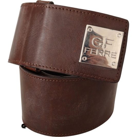 Costume National Elegant Black Leather Fashion Belt MAN BELTS Costume National Dark Slate Gray