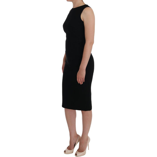 Dolce & Gabbana Elegant Crystal Sheath Knee-Length Dress WOMAN DRESSES Dolce & Gabbana Rosy Brown