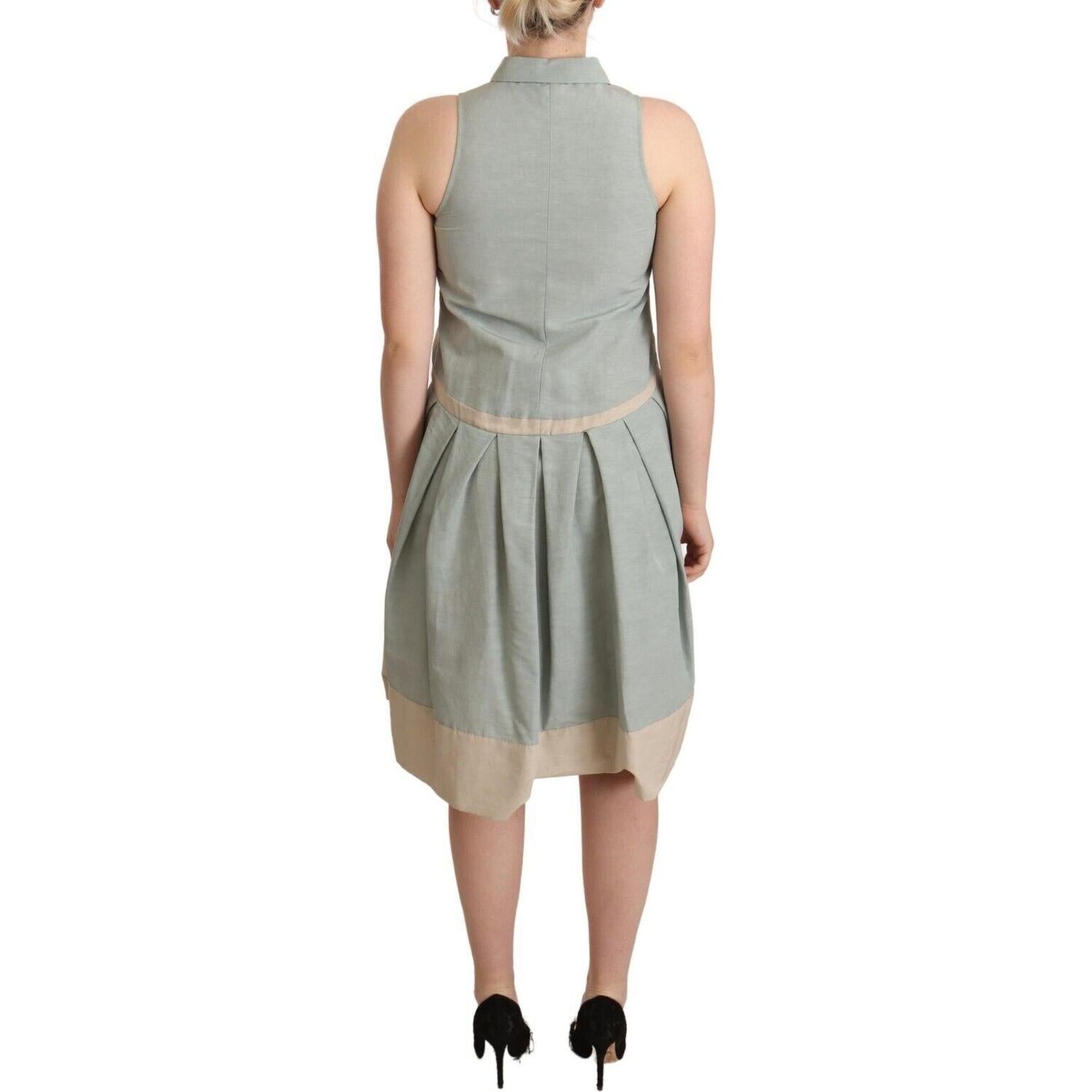 فستان Comeforbreakfast الأنيق بدون أكمام مع ياقة