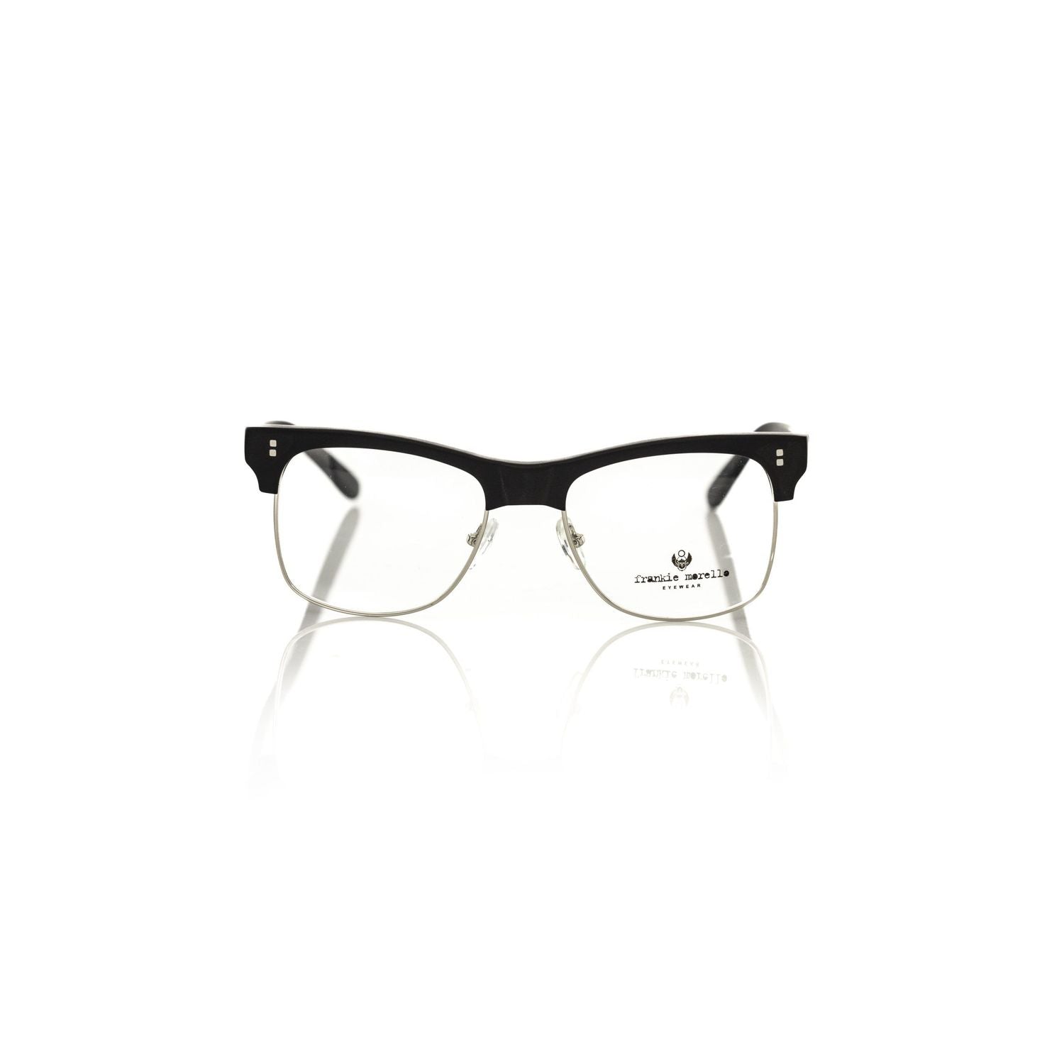 Frankie Morello Black Metallic Men's Eyeglass Frame