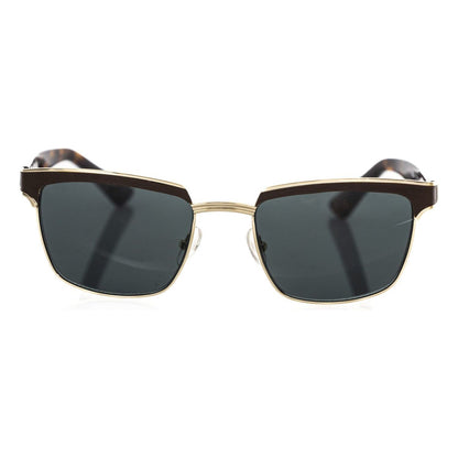 Frankie Morello Brown Metallic Fibre Men Sunglass