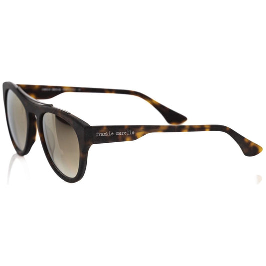 Frankie Morello Brown Acetate Men Sunglass Frankie Morello Dark Slate Gray