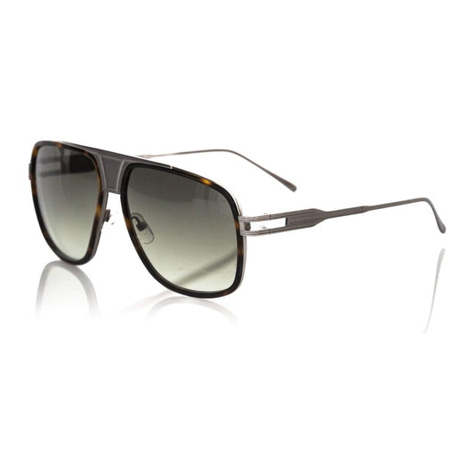 Frankie Morello Brown Metallic Fiber Men Sunglass Frankie Morello Dim Gray