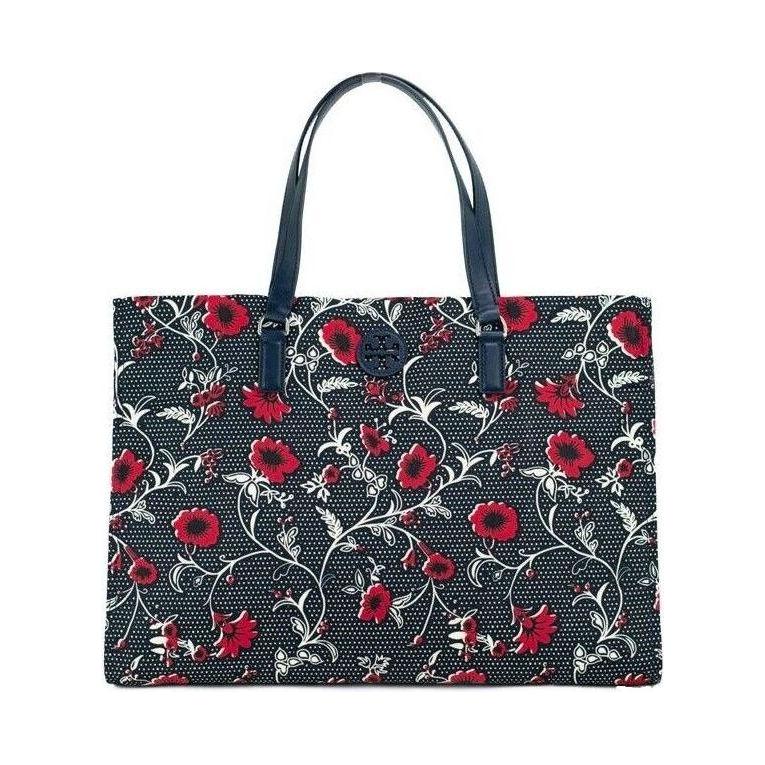 Tory Burch Medium Nylon Retro Batik Print Shoulder Tote Handbag WOMAN TOTES