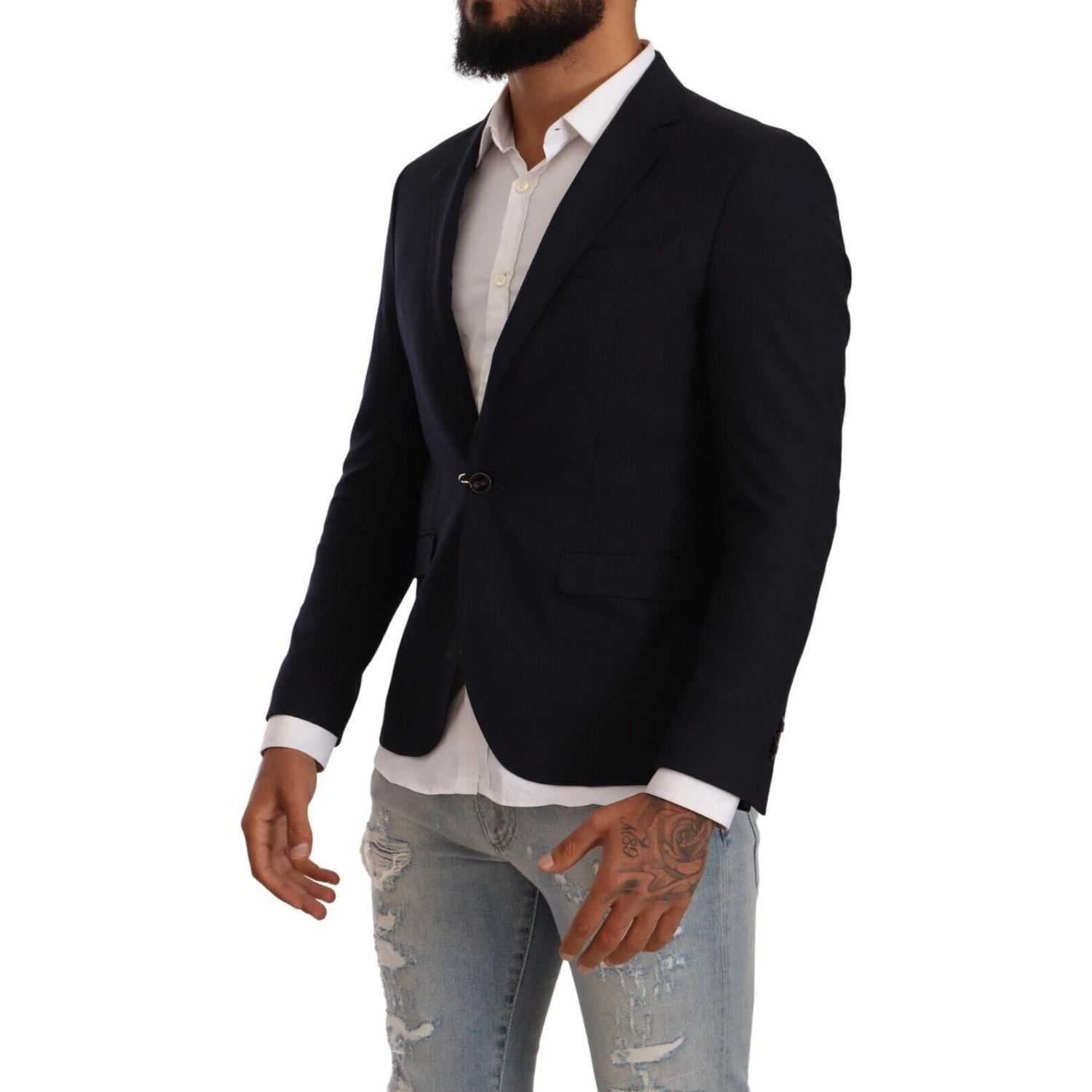 سترة دومينيكو تاغلينتي الأنيقة ذات الصدر الواحد باللون الأسود