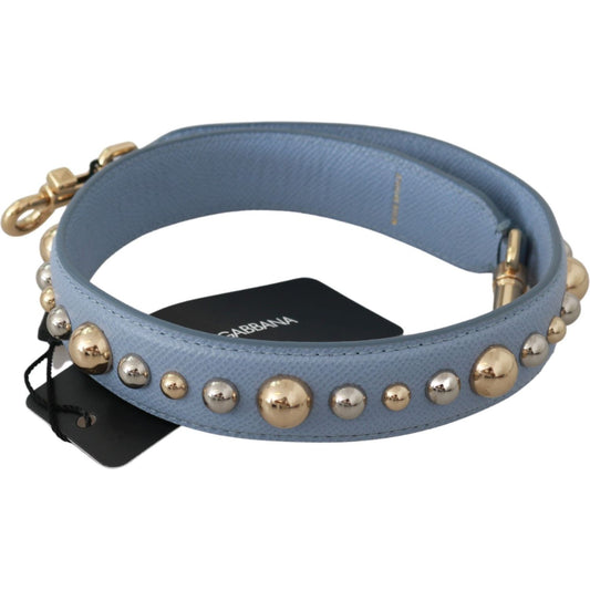 Dolce & Gabbana Blue Leather Handbag Accessory Shoulder Strap
